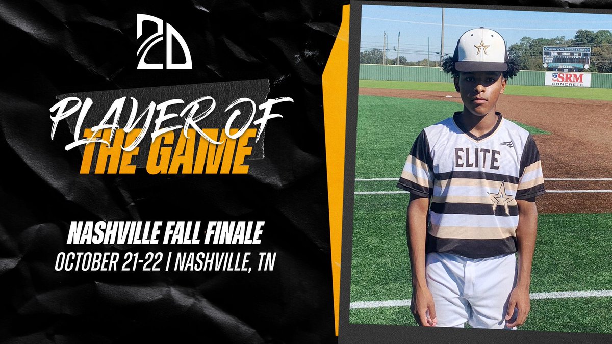 ⭐️ PLAYER OF THE GAME ⭐️ Elijah Littleton: 5.1IP, 5K, 0R Summer Team: Middle TN Elite @2DsportsTN #2DNashville