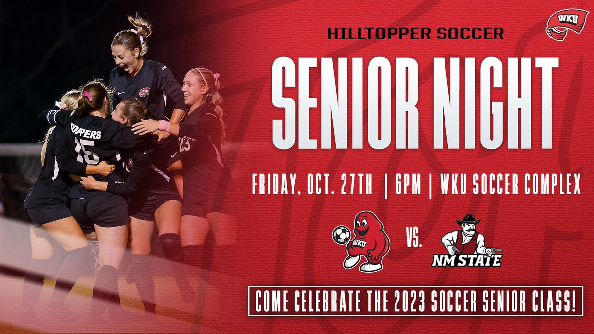 ⚽️ 𝐒𝐞𝐧𝐢𝐨𝐫 𝐍𝐢𝐠𝐡𝐭 ⚽️

Come celebrate the 2023 seniors this Friday night and help cheer on the Tops as they play for a share of the CUSA regular season title! 

#GoTops