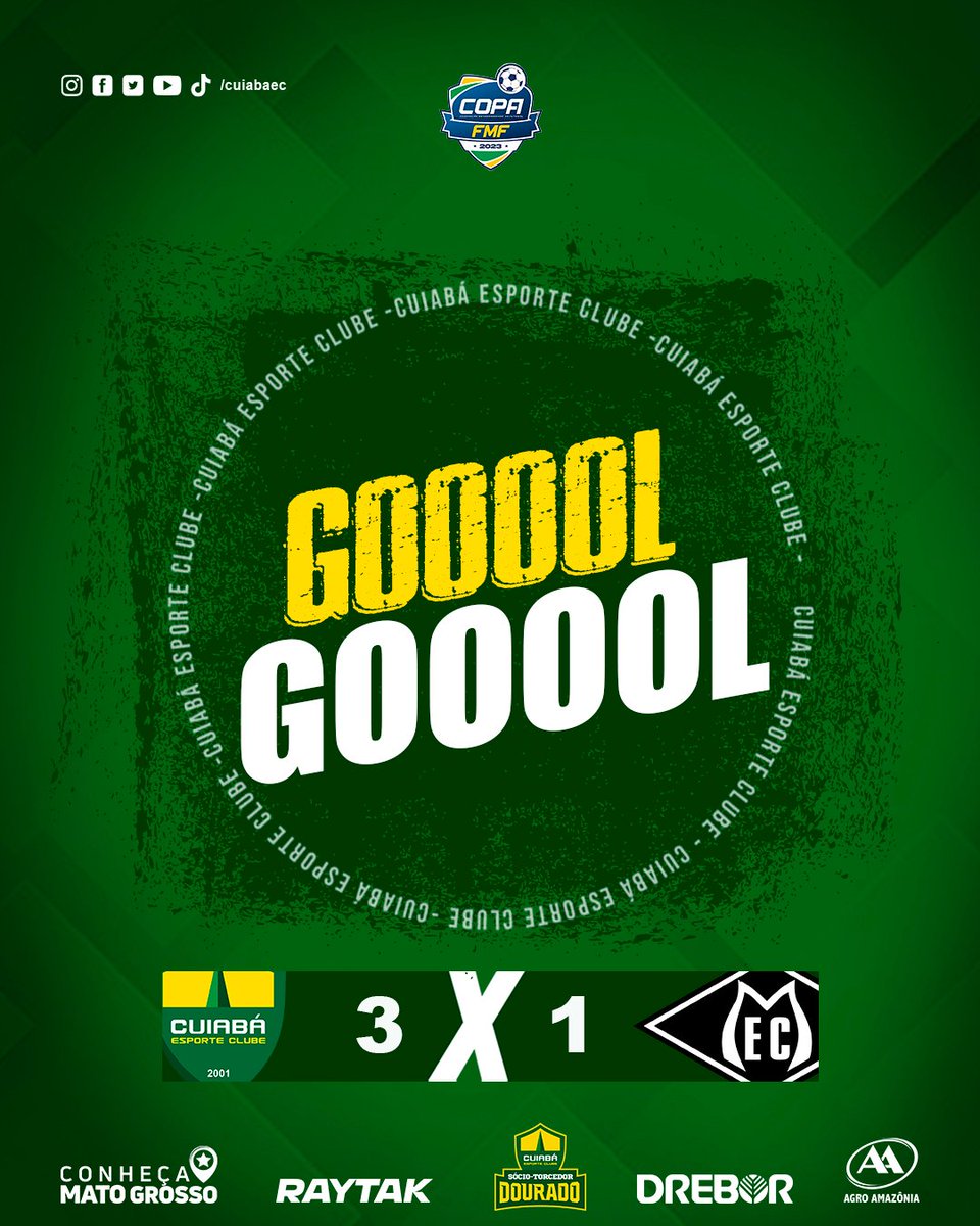 CuiabaEC's tweet photo. 🕑2'/2T - GOOOOOOOOL DO DOURADO!

Gabryel Freitas!

#CUIxMIX | 3x1

#CopaFMF https://t.co/EX0wqKjFOp