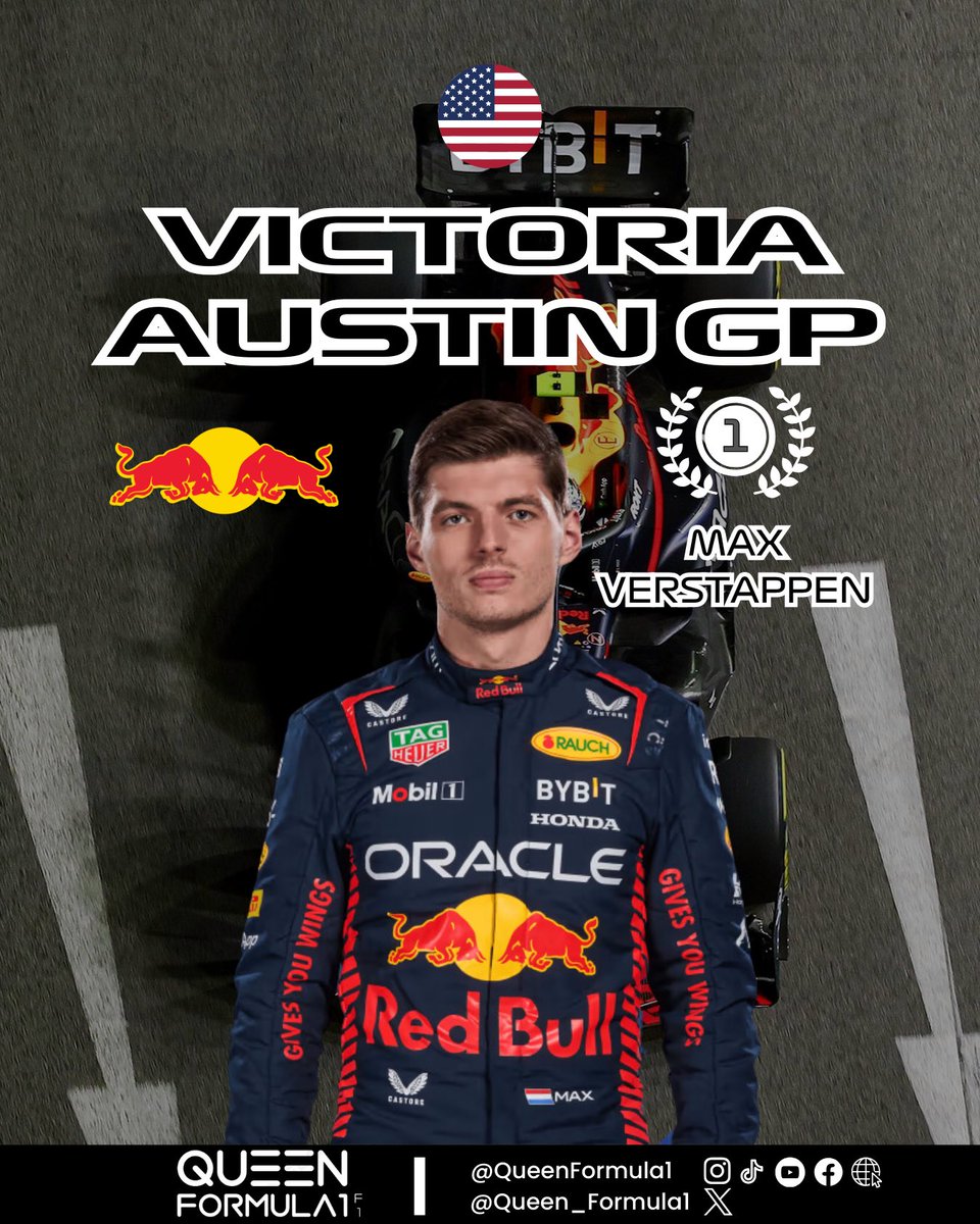 Queen_Formula1's tweet photo. 🇺🇸CARRERA DE AUSTIN🇺🇸
🏁 Verstappen gana la carrera, Norris se queda como piloto del día y tercero, Hamilton se corona segundo. Gran Carrera de Austin la verdad hubo mucha pelea y eso es lo lindo de la F1
#F1 #Formula1 #QueenF1 #UltimaHora #Motorsport #Automovilismo #Racing https://t.co/My1AxXg38Z
