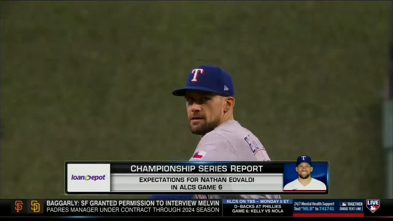MLB Network on X: Nathan Eovaldi looks to continue his Postseason success  in a win-or-go-home matchup tonight for the Rangers! @CliffFloyd30 breaks  down how the right-hander will look to navigate his way