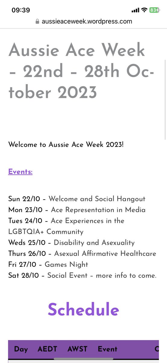 AussieAceWeek's tweet image. Take a look at our Aussie Ace Week events!
#AceWeek2023 #AceWeek #aaw23 #aussieaceweek #asexuality #LGBTQIA #wearetheAintheLGBTQIA

aussieaceweek.wordpress.com