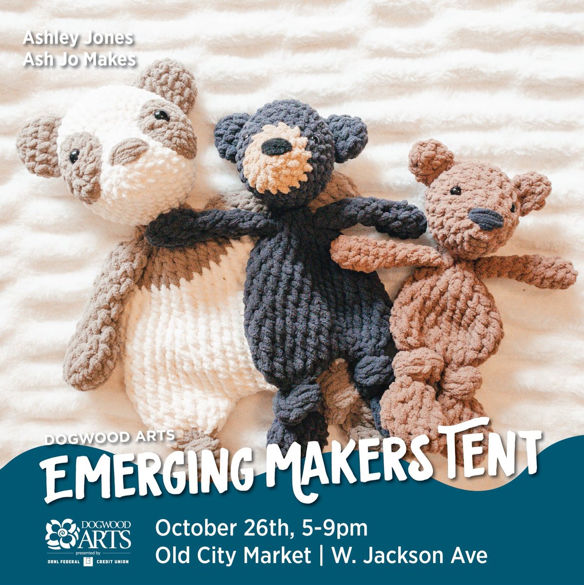 dogwoodarts's tweet photo. ✨ This Thursday ✨ Don't miss the Emerging Makers Tent at the Old City Market — Thursday, Oct. 26th from 5-9PM! This month's Featured Makers are Ashley Jones & Sarah O'Leary | Find out more about the #EmergingMakers program → https://t.co/mMNEVOmuUp #DogwoodArts https://t.co/WnAgo2J5eF