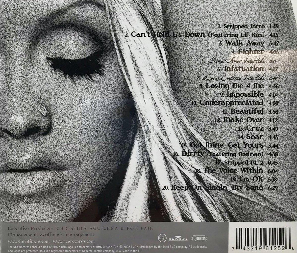 XtinaLoverr's tweet photo. What is your ‘Stripped’ top 5? 

#21YearsOfStripped https://t.co/yetJTMGMZ6