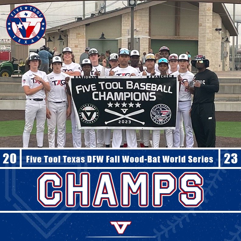✭Five Tool Texas✭ (@fivetooltexas) on Twitter photo 🏆CHAMPIONS🏆
Congrats to <a href="/TXGenerals/">Texas Generals est2019</a> National on winning the 15U National Division Championship of the <a href="/FiveTool/">Five Tool Baseball</a> Texas DFW Fall Wood-Bat World Series!
#WatchEm 🏆CHAMPIONS🏆
Congrats to <a href="/TXGenerals/">Texas Generals est2019</a> National on winning the 15U National Division Championship of the <a href="/FiveTool/">Five Tool Baseball</a> Texas DFW Fall Wood-Bat World Series!
#WatchEm