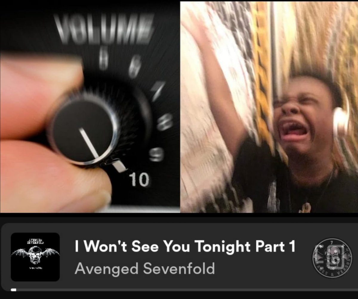 A7xFVOficial's tweet photo. Não há outra coisa a se fazer quando você escuta I won’t see you Tonight Part 1.
#a7x #avengedsevenfold #iwontseeyoutonight #wakingthefallen #mshadows #synystergates #zackyvengeance #jimmysullivan #heavymetal https://t.co/wZAM16Av9P