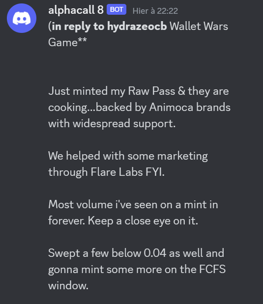 nfmirrorxyz's tweet photo. Great alpha from ocb shared with us last night with a profit of 0.02 Ξ 🦾

Who still has their #RawPass ? 👀