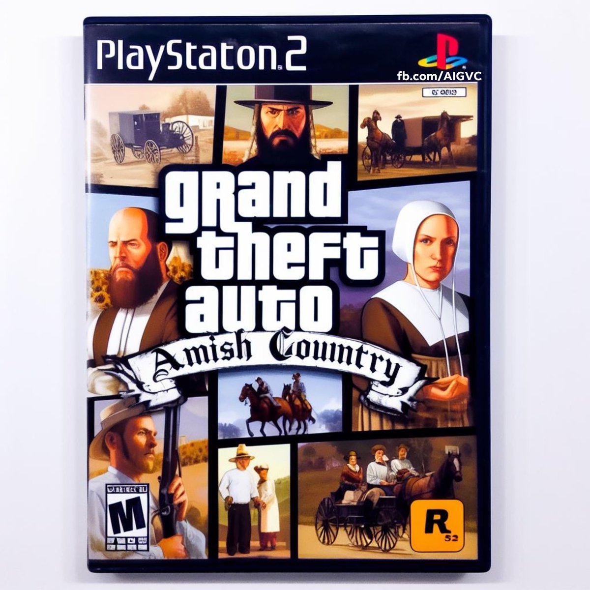 AIGenGames's tweet photo. Title: Grand Theft Auto - Amish Country
Genre: Open World, Action-Adventure, Sandbox
Platform: PlayStation 2
Released in 2002 https://t.co/veDLLLOwBe