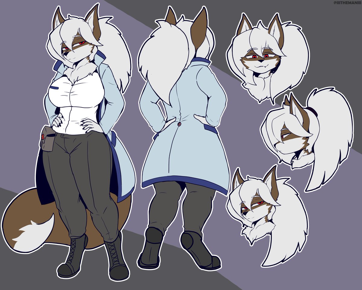 JustaBorg1's tweet photo. My fox, now with clothes! 
thanks to @IIITHEMANIII for the clothed version https://t.co/ynihXM6l9x