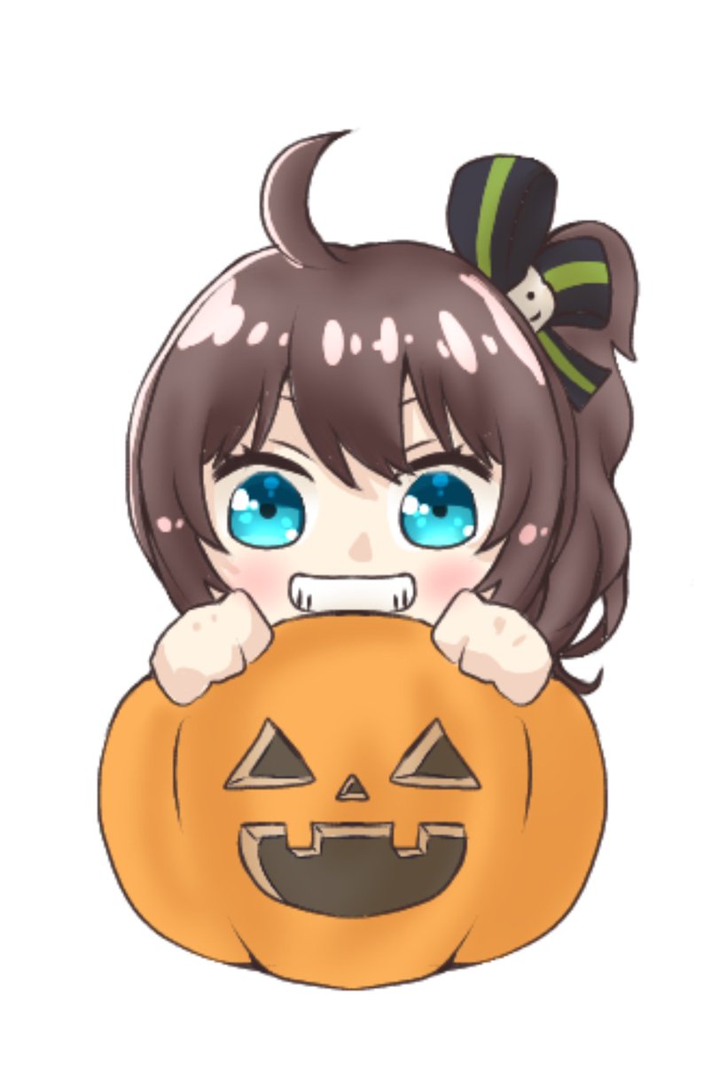 夏色まつり 「ハロウィンイラスト。まつりちゃんのお絵描き#祭絵 #夏色まつり」|ミークン🐧👯‍♀️のイラスト