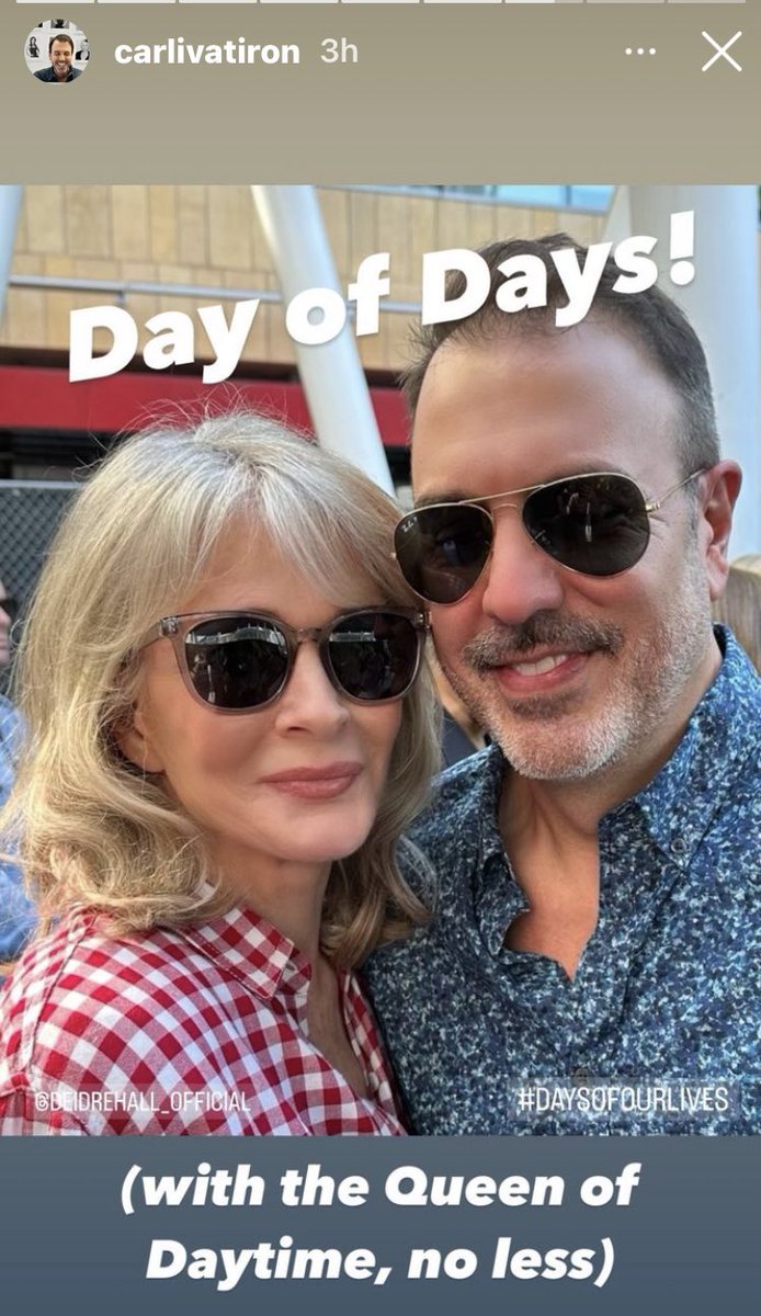 Deidre and Ron from his IG. 
#DayofDays2023