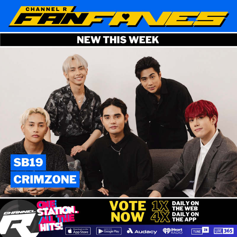 channelrradio's tweet photo. 👍'CRIMZONE' by #SB19 is a new nominee for #ChannelRFanFaves, our Top 10 listener favorites based on YOUR votes playing daily. The #1 Fan Fave Of The Week plays 3x daily.

Vote ONLY on our website or app here: https://t.co/toJFlQebP4 https://t.co/vl1baLFT9v