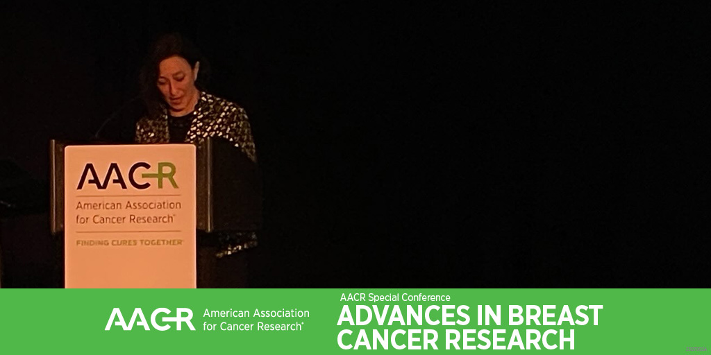 AACR's tweet photo. #AACRFellows Judy E. Garber discussed the enormous progress and ongoing challenges in breast cancer research in her closing keynote address at #AACRbc23. https://t.co/3wBtDLTkSi