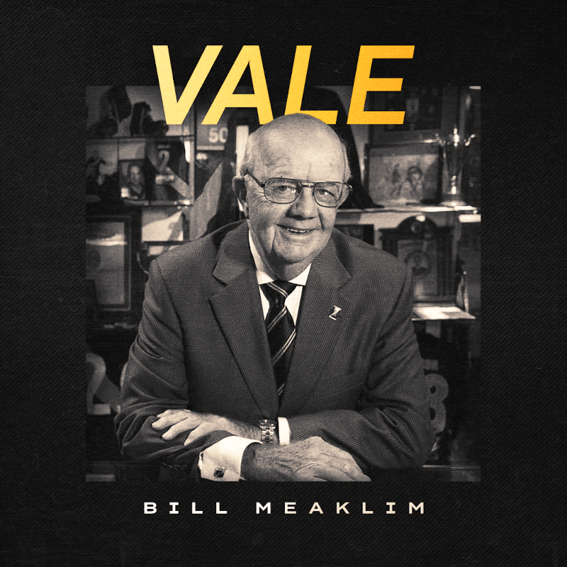 Richmond_FC's tweet photo. All at the Richmond Football Club are today mourning the passing of our beloved volunteer of over 50 years, Bill Meaklim.