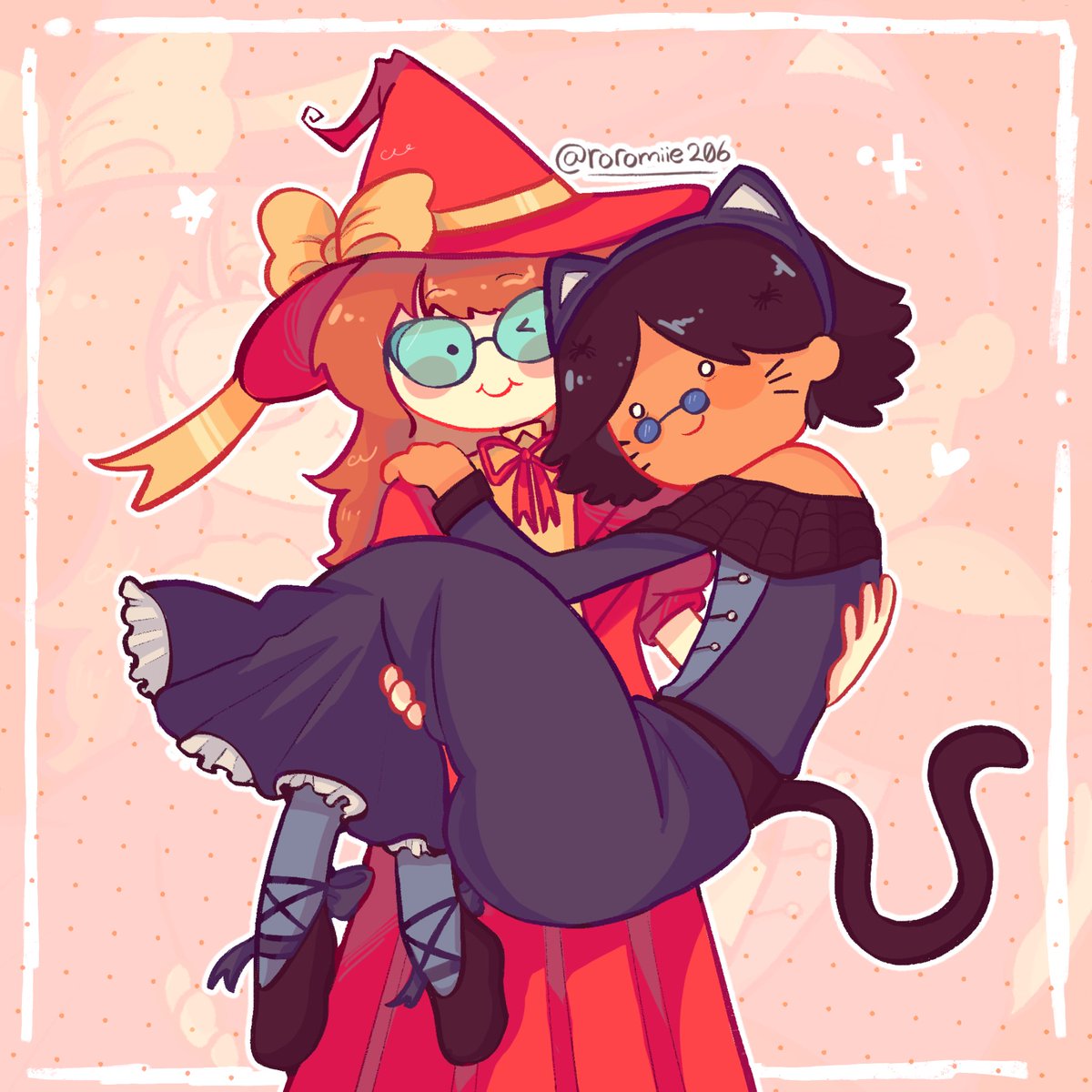 petrigrof halloween couples costume :) just a witch and her cat ! #AdventureTime #FionnaandCake #SimonPetrikov #BettyGrof #fanart