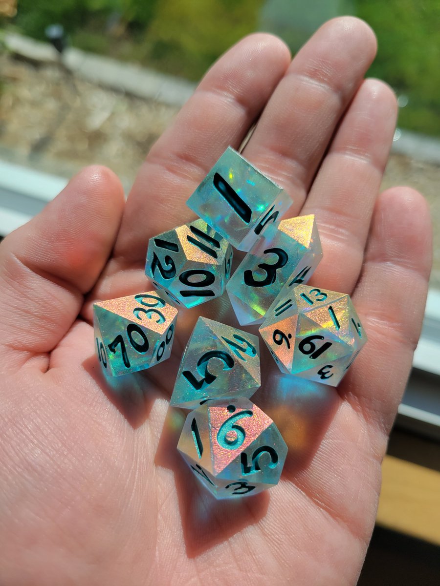 Ice Phoenix #handmadedice #dice #ttrpg #dnd