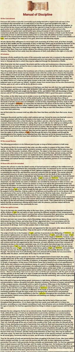 JusticeBoom's tweet photo. @ninaturner Nina Turner is great!
But, yeah... Common metaphor anciently... Here are examples from the Manual of Discipline, from the Essenes at Qumran. https://t.co/TmQ32yKD0w