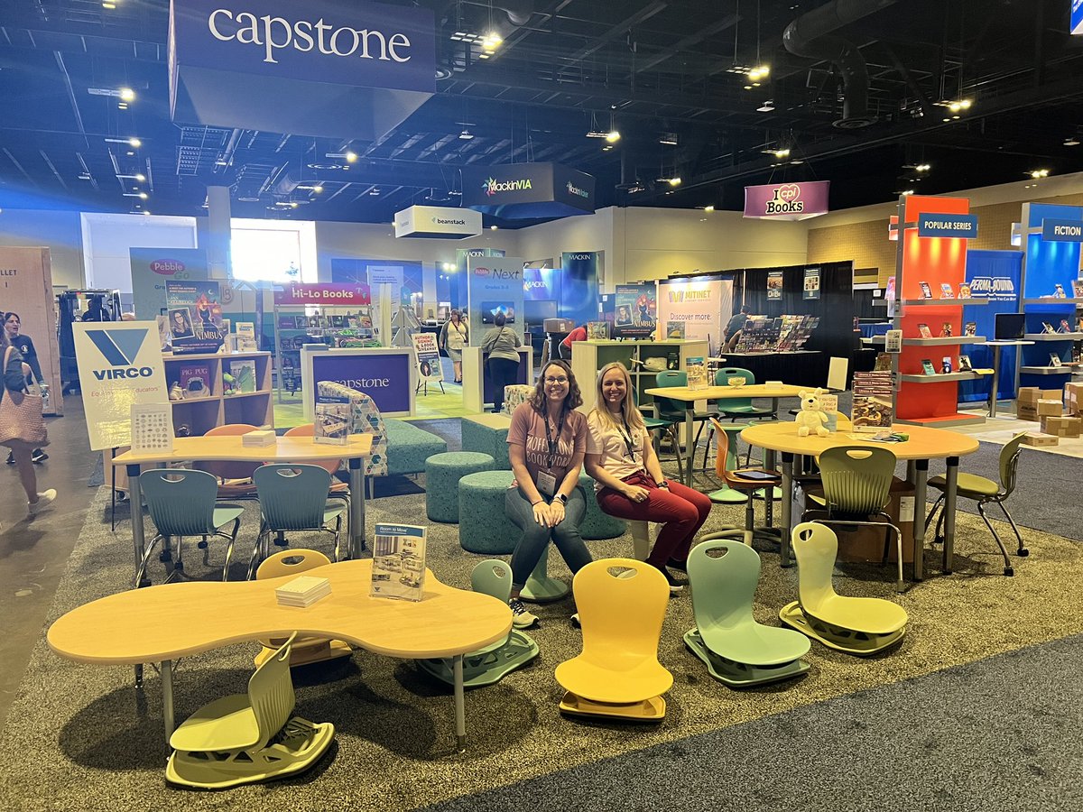 Go2TheLibrary's tweet image. Thanks for coming today visit me at the @VircoInc booth at #AASL23 as @misscoachbarr and I played double duty, librarian and Virco friend.