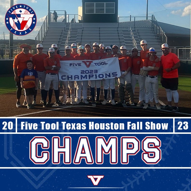 🏆CHAMPIONS🏆

Congrats to <a href="/Hq55Baseball/">HQ55 Baseball</a> on winning the 17U/18U American Division Championship of the <a href="/FiveTool/">Five Tool Baseball</a> Texas Houston Fall Show!

#WatchEm