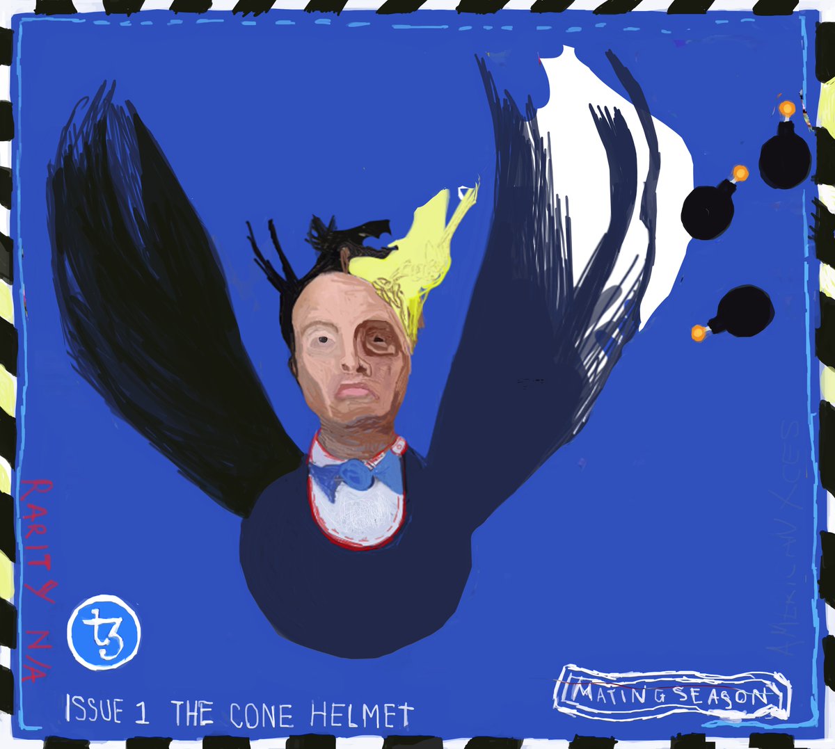 Cone Helmet - just dropped on #objkt 
Edition of 11 
3 #tezos 
#tezoscommunity 
#tezoscollector 🔗⬇️