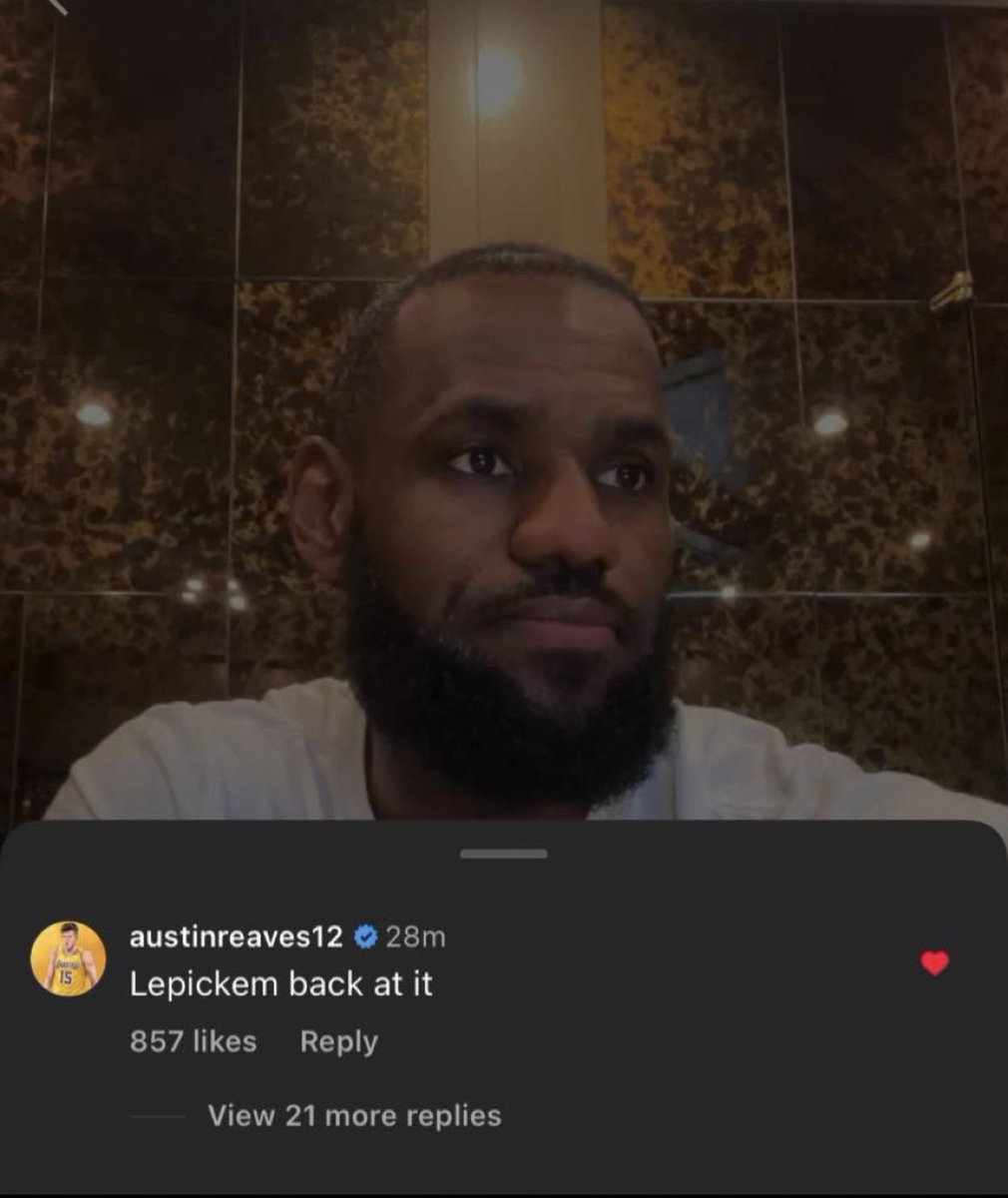 LegionHoops's tweet photo. Austin Reaves comments on LeBron’s weekly NFL prediction post:

“Lepickem” 💀 https://t.co/3tXFuM2RiU