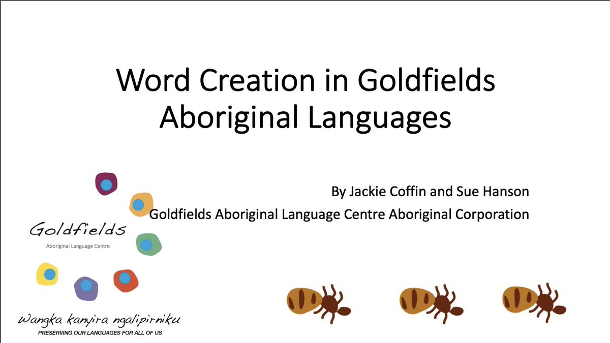wieldorg's tweet photo. 1/4 We're releasing presentations from our International Workshop on Fragmented languages held w/ James Cook University's Language &amp; Culture Research Centre. Our 3rd release is by Jackie Coffin (Goldfields Aboriginal Language Centre) 

https://t.co/qEYDRpLg3Y https://t.co/dI5itOkSW9