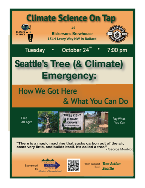 Learn why there is a Seattle Tree Emergency, Tues 7pm at <a href="/BickersonsB/">BickersonsBrewhouse</a> There will urban forests scientists and tree advocates there to ask your questions about "Luma the Cedar" and "Doug the Fir."  Why has one been  saved and the other not?