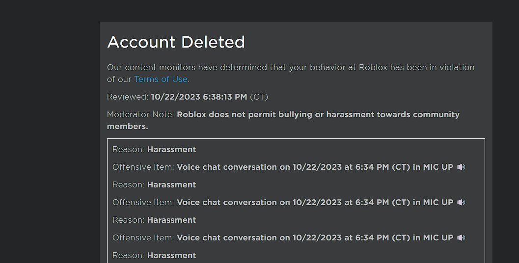 YouKnowLove1's tweet photo. ROBLOX WTF WHY ACCOUNT DELETED I SAID BRUH DONT SAY THE F WORD #STUPIDROBLOXBANS #ROBLOXBANS #ROBLOX https://t.co/U4yDkRM84r