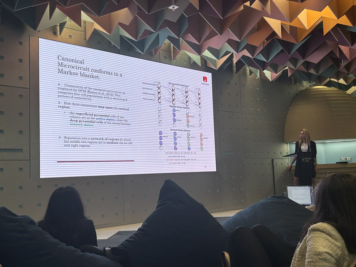 RathLeanne's tweet photo. @ineshipolito #mathsinthebrain On the scalability of the Markov blanket as a way of measuring the continuous exchange of matter and energy at all size scales of any given system. Demonstrating neuronal synaptic states, canonical microcircuit and network level conforming to MB https://t.co/iCbUzJbrve