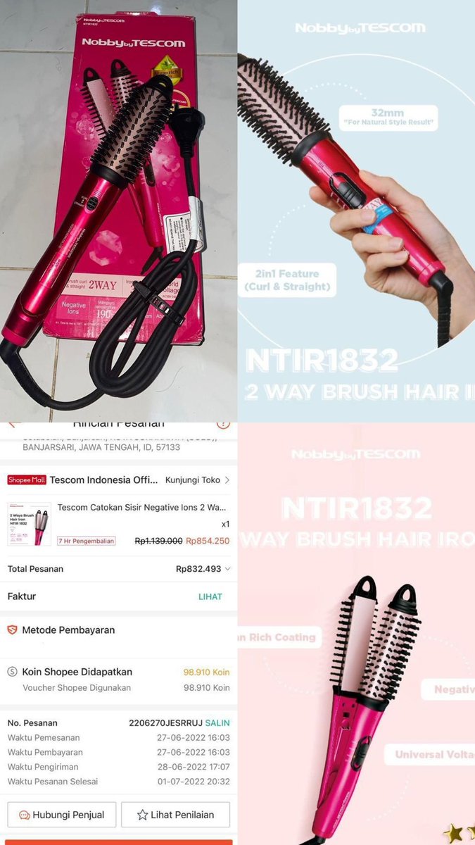 yaudahsihyaaaa's tweet image. yg mau kembaran sama natasha surya bole guis. punyaku masih baru, dus kartu garansi lengkap. 550 aja nego. kujual bcs buat rambut panjang kurang oke di aku. lokasi solo/sukoharjo #catokmurah #tescom #jualcatok #natashasurya