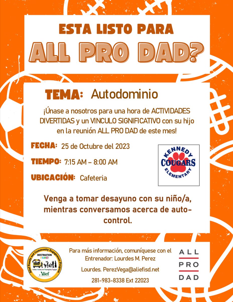 CougsFame's tweet photo. We can’t wait to see our dads, uncle, grandfather, brothers or our moms 🧔🏻‍♂️👩🏻for our first All Pro Dad meeting @KennedyCougs @Alief_Fame @AliefISD https://t.co/rF7PnOWn3B