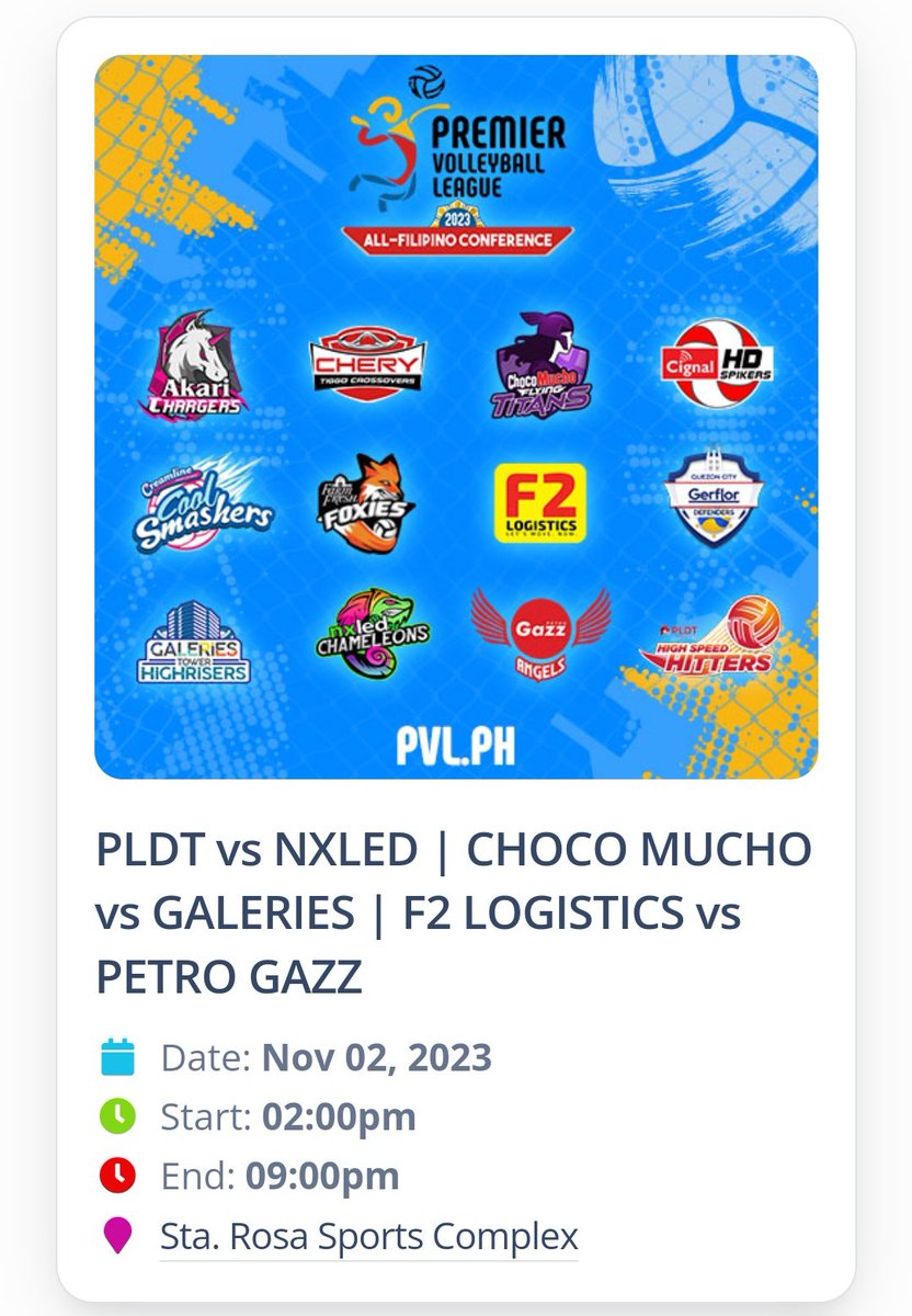 CAREERAngge's tweet photo. LF WTB

2 PVL Ticket Patron C
Nov. 2 
Sta. Rosa Sports Complex https://t.co/bYnwcJqsMf