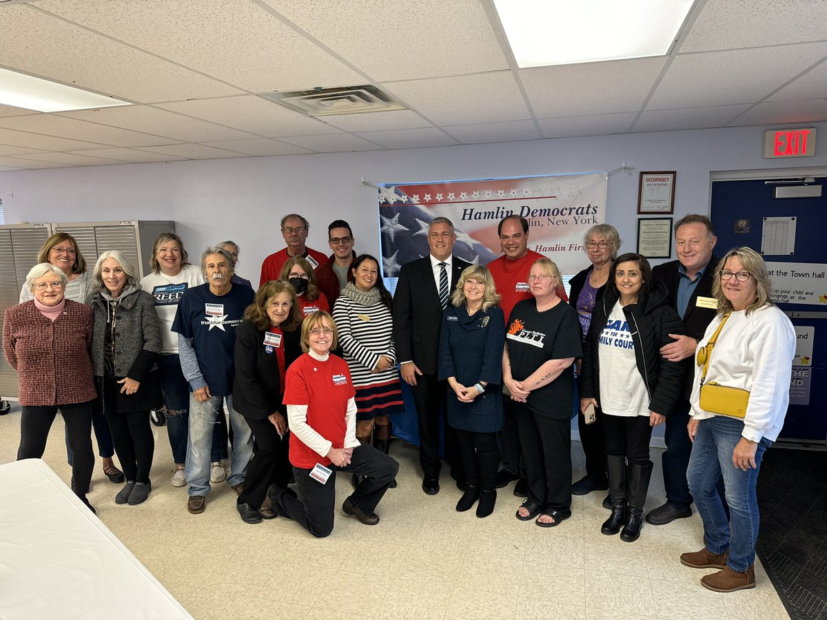 Visited Hamlin Town Justice candidate Sharon Steigerwald and the Hamlin Democrats today at their family fun event! Sharon is a great candidate and will make an excellent addition to the Hamlin Town Court.

Every corner of the county is ready to start early voting next week! 🗳️