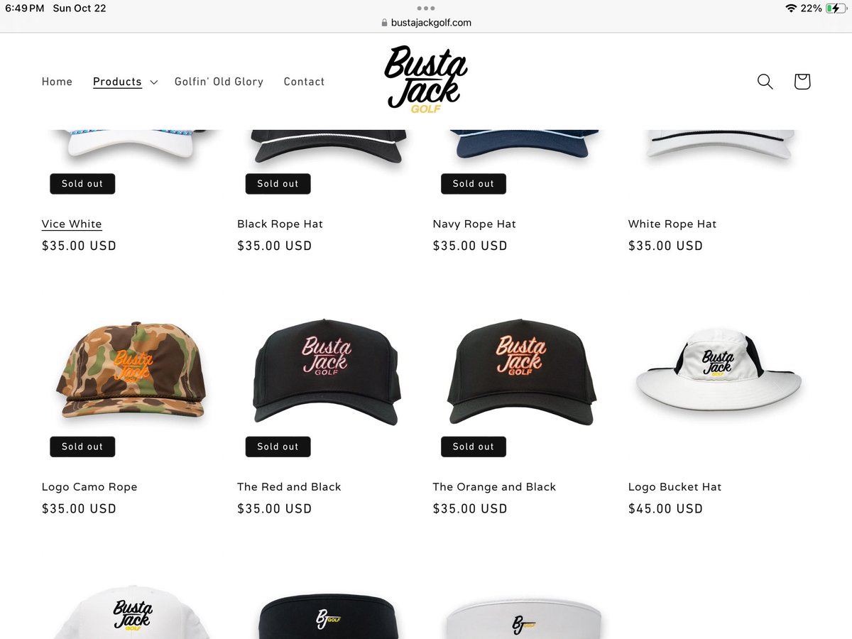 Hey @BustaJackGolf, almost all your hats are sold out. I want to buy one!
