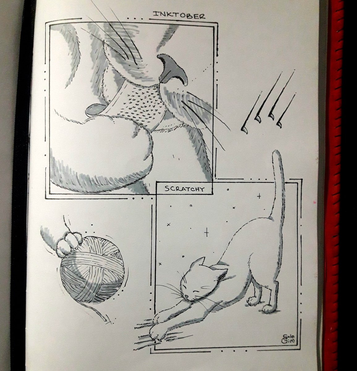 Inktober Day 22: Scratchy
.
.
#inktober2023 #inktoberday22 #inktober #cats