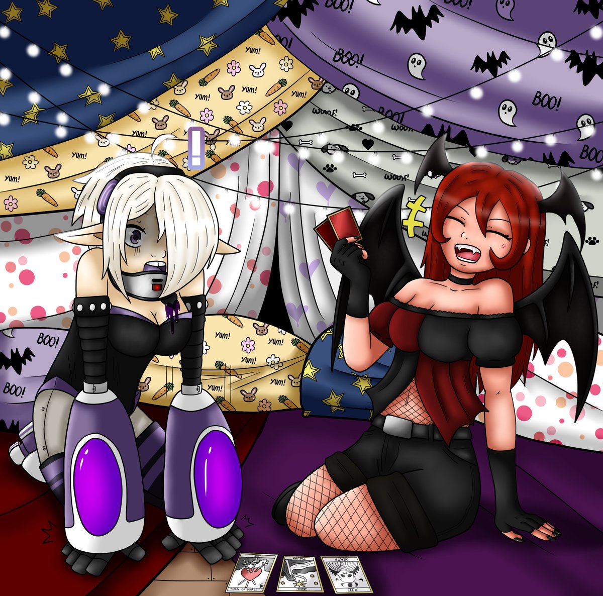 Its_CopavityVT's tweet photo. I'm back with another Mutual Monday post! 👀
This time, @KanaKoumori tells me my fortune through something called 'tarot cards'! How neat is that?!
It's a real shame there's misfortune in my future though...! 😳
I hope you like it! 💜
#CopavARTy | #FuitBatDoodles | #VTuber https://t.co/kB6RRbFxgT