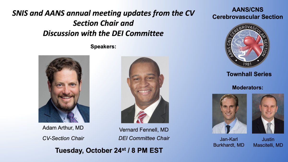 Don't miss out on this upcoming CV Section Townhall! Tuesday Oct 24th at 8PM EST Register today: ow.ly/w17t50PZufj