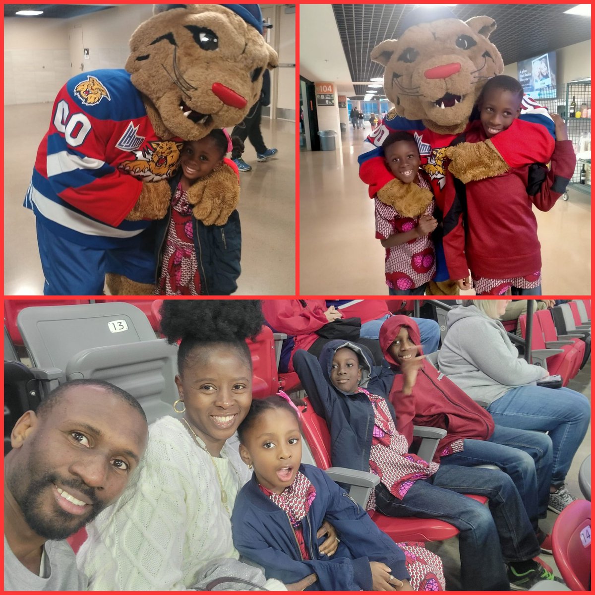 AlsPalsMoncton's tweet photo. Today, I had the immense pleasure of welcoming a wonderful Nigerian family to their very first hockey game, and the smiles say it all! 😃 #QMJHL #Moncton

https://t.co/MSFCb9k5F4 https://t.co/f4g5KfVWc4