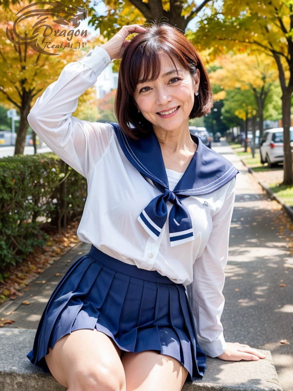 熟女制服画像熟女集合写真 AI美女 熟女 人妻 美熟女 とおく ハーフ 制服 セーラー服 コスプレ 40代 学校 体操