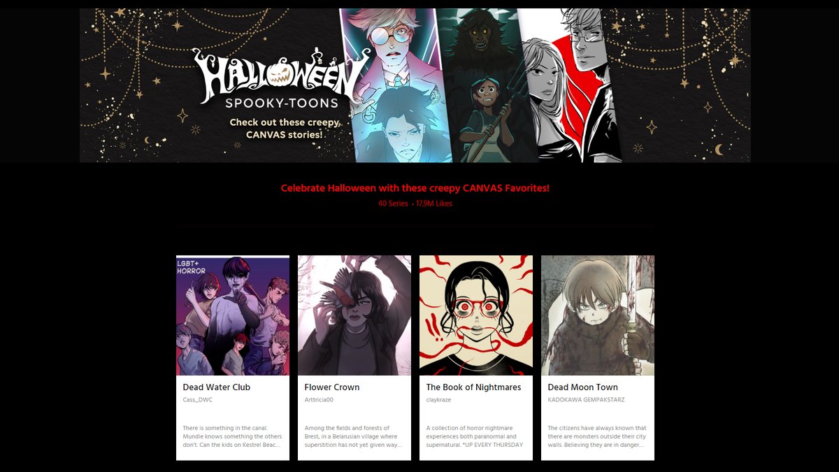 claykraze's tweet photo. Halloween @webtooncanvas 
Dead Water Club @Cass_DWC @cass_dwc https://t.co/4gTY6Hynp9
Flower Crown @Arttricia1 @i_am_arttricia https://t.co/ee7meSEvmi
The Book of Nightmares @claykraze @bookofnightmare https://t.co/BjPPmjYm6d
Dead Moon Town @Gempak_Starz https://t.co/De93KEQi5p https://t.co/YLTgP6zPUY