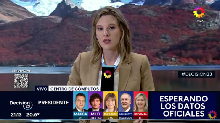 ResearchCHL's tweet photo. #DatoResearch

🔴 AHORA| El medio @eltreceoficial informa que a las 21:20 hrs (🇨🇱🇦🇷) el gobierno de Argentina dará a conocer los primeros resultados electorales.

Preliminarmente sería con el 70% de los "votos escrutados"

#ResearchChile #Chile #Encuestas #ArgentinaElige #Milei #Massa #Bullrich