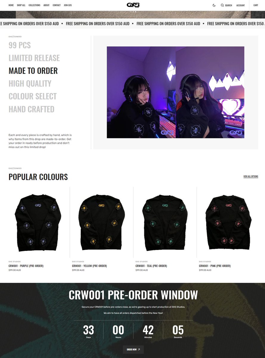 LIVE NOW! gxsstudios.com.au

#gaming #esports #fashion #valorant #twitch #oce