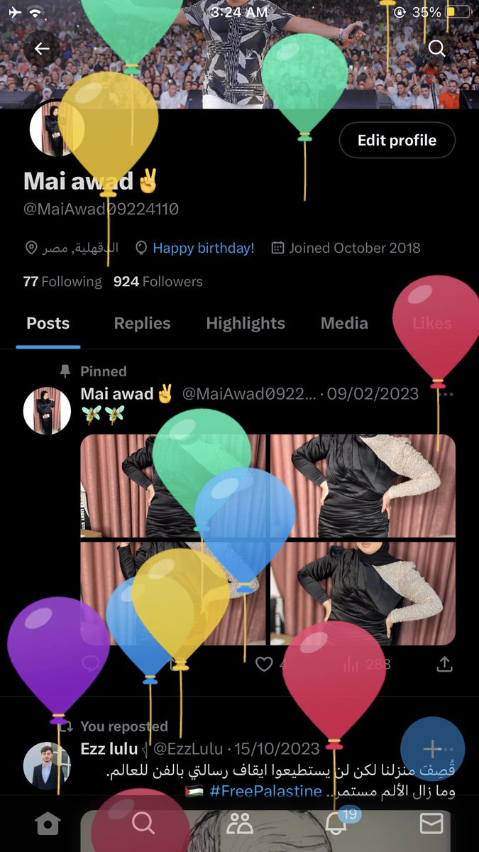 MaiAwad09224110's tweet photo. It’s my birthday 🥳 https://t.co/S4xJGQ8BaF
