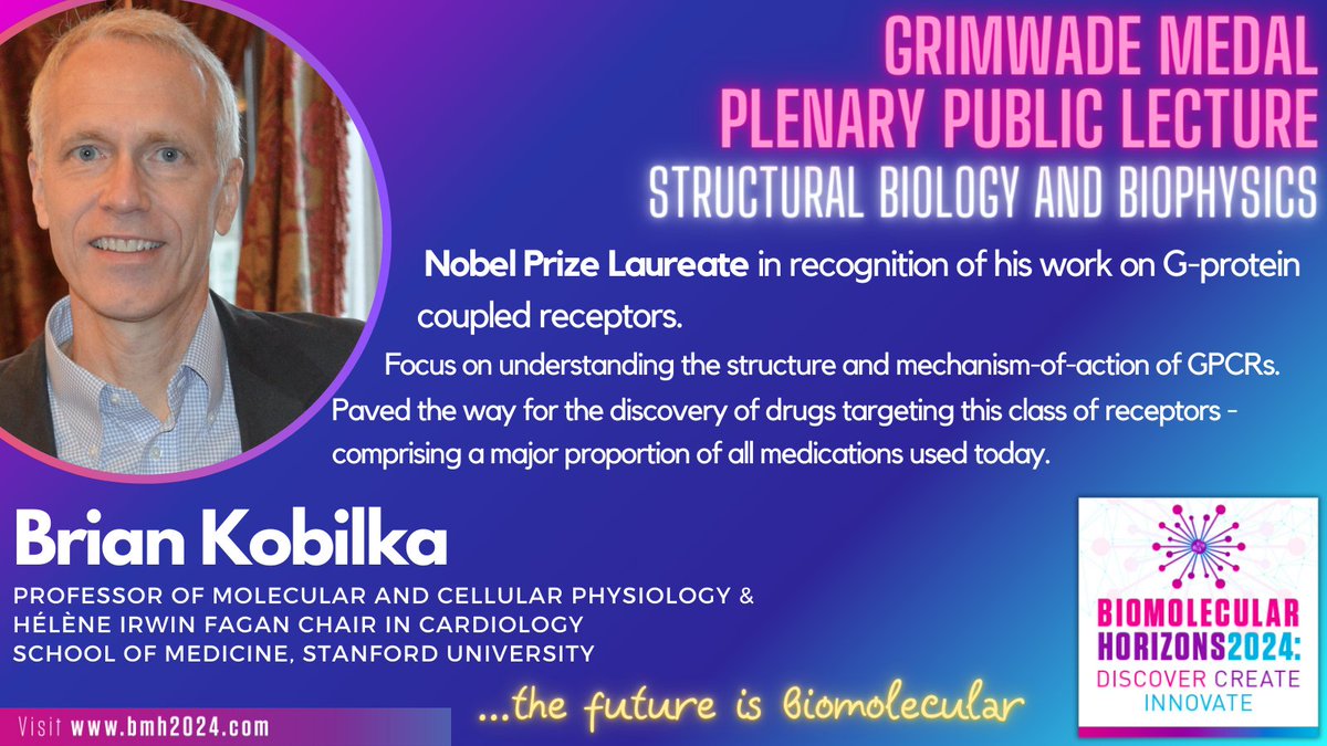 Biomolecular Horizons 2024 (@bmh2024melb) on Twitter photo We are delighted to welcome you to #bmh2024 where we are honoured to host Nobel Laureate Professor Brian Kobilka presenting the Grimwade Medal Plenary Public Lecture. Biomolecular Horizons 2024 in Melbourne 22-26 September 2024. Visit bmh2024.com <a href="/FrancesBiophys/">Professor Frances Separovic</a> We are delighted to welcome you to #bmh2024 where we are honoured to host Nobel Laureate Professor Brian Kobilka presenting the Grimwade Medal Plenary Public Lecture. Biomolecular Horizons 2024 in Melbourne 22-26 September 2024. Visit bmh2024.com <a href="/FrancesBiophys/">Professor Frances Separovic</a>