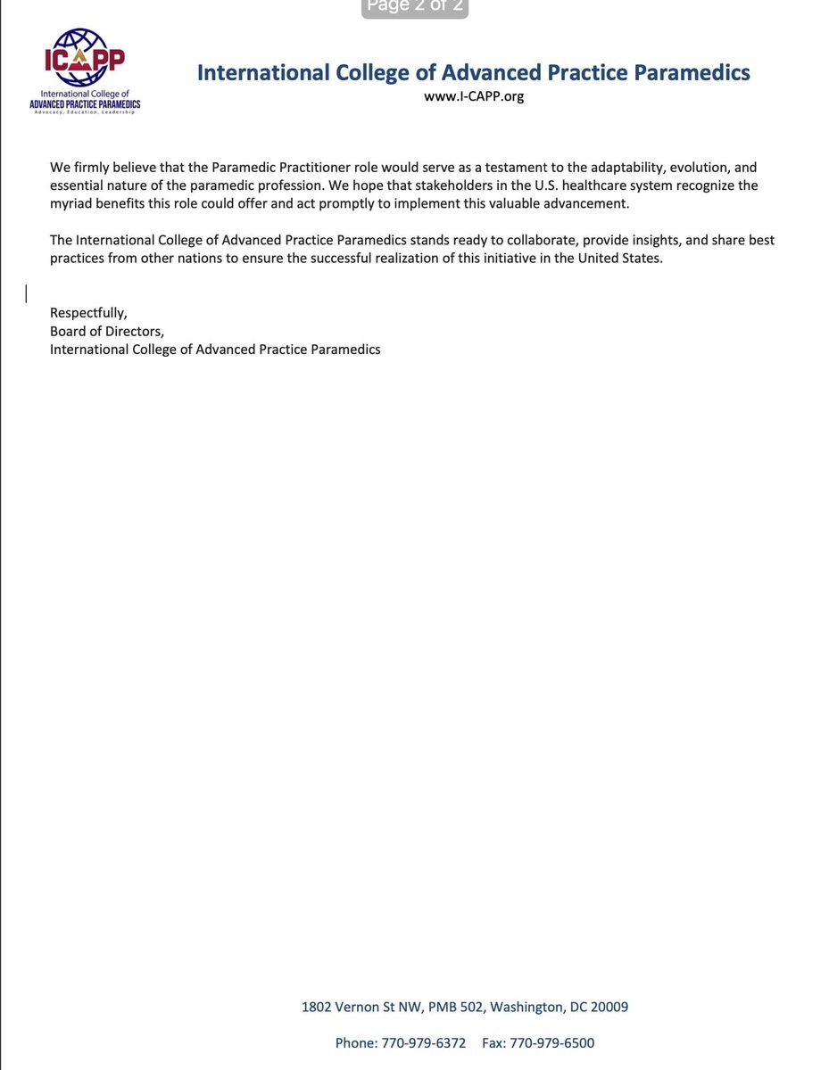 We are pleased to release our official position statement regarding the NEMSAC draft proposal for a masters prepared paramedic provider. We fully endorse this position.