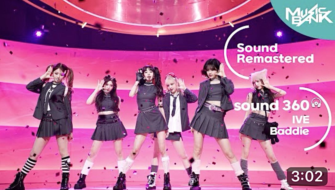 뮤직뱅크,IVE(아이브)
‘Baddie’ 
입체음향 리마스터링
제작일 : 2023.10.19(By H.R.Kim)

youtu.be/RwzOgEBXL-I?si…

#IVE #아이브 #Baddie #안유진 #가을 #레이 #장원영 #리즈 #이서 #dive #사운드360 #뮤직뱅크 #MusicBank