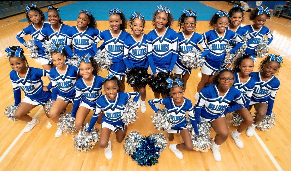misshuff_teach's tweet photo. It was a winning weekend for my team and I. Herman J. Russell 1st place in the Division 1-A APS Metro Middle School Cheer Championship 🏆💙🤍🐶📣 https://t.co/cSHEDIeBQM