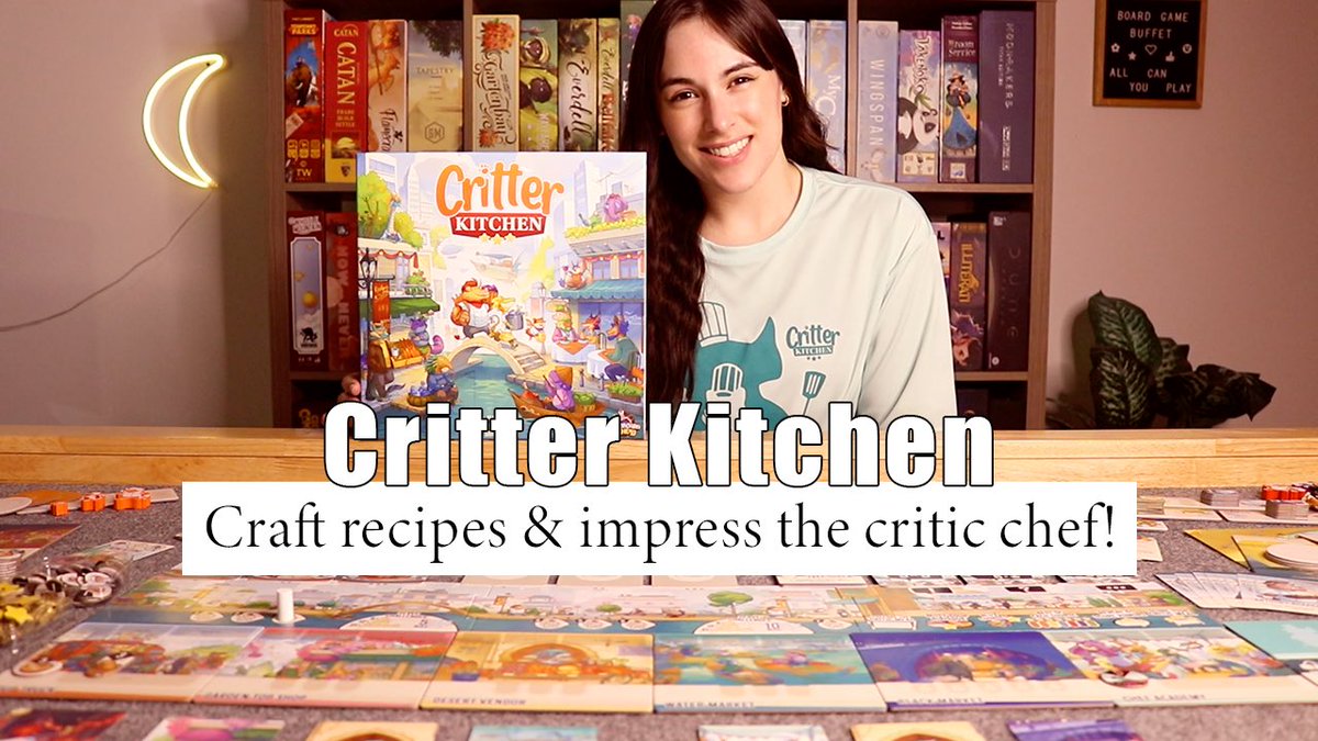 Ahhhh! This game! So honoured to have been able to create content on Critter Kitchen! Definitely one of my most anticipated games of 2023! Live on Kickstarter on October 24! Check it here it! youtu.be/-EAigKwyC0c?si… 🥕🧀🥩🍷🐟🍄🥖