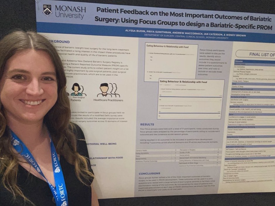 4 days,  2 posters and 1 jet lagged Aussie later… that’s a wrap on #ISOQOL 2023! Thanks to everyone who came to chat about my #bariatric #HRQoL #research. I’ve come away with lots of new knowledge, ideas, and potential collaborations! Can’t wait for next year!