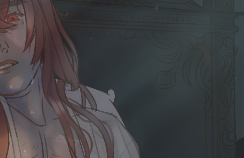 yes_pichas's tweet photo. spoiler with my baby diluc for #GI_BOARZINE https://t.co/bxGU5YqFrc
